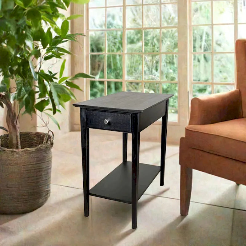 Table inclinable en bambou massif avec tiroir