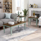 Ensemble de 3 tables basses Nomara en bois massif de 48 pouces de style campagne française par Furniture of America
