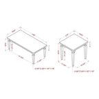 Ensemble de 3 tables basses Nomara en bois massif de 48 pouces de style campagne française par Furniture of America