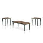 Ensemble de 3 tables basses Nomara en bois massif de 48 pouces de style campagne française par Furniture of America