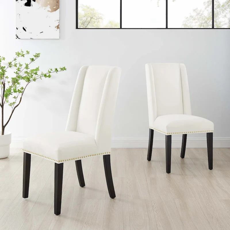 Chaises de salle à manger en velours Performance Baron - Lot de 2