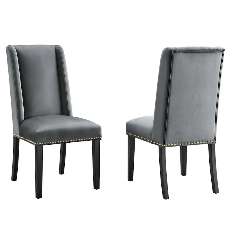 Chaises de salle à manger en velours Performance Baron - Lot de 2
