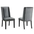 Chaises de salle à manger en velours Performance Baron - Lot de 2