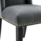 Chaises de salle à manger en velours Performance Baron - Lot de 2
