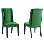 Chaises de salle à manger en velours Performance Baron - Lot de 2