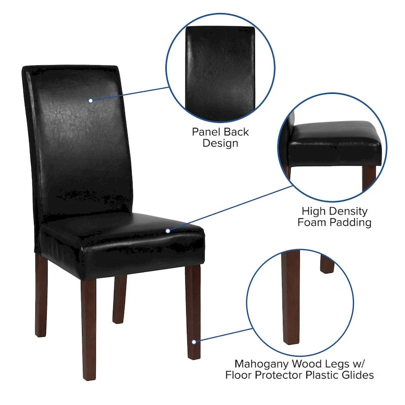 Upholstered Wood Parsons Chair (Set of 2) - 19W x 21.5D x 40H