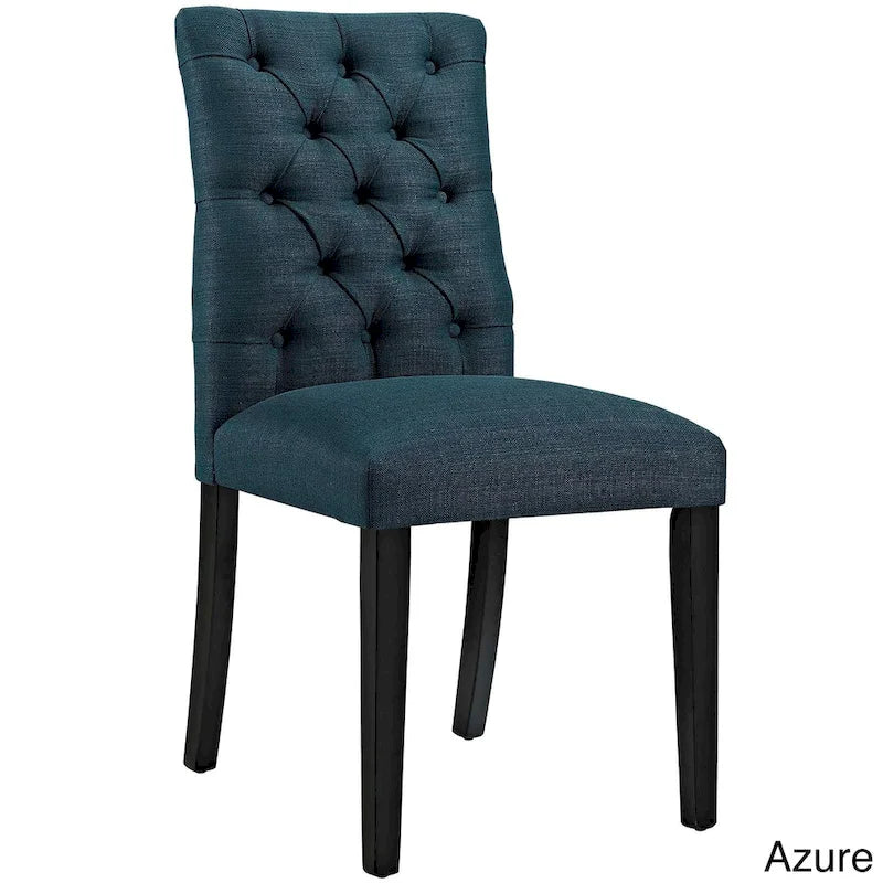 Chaise de salle à manger en tissu capitonné Quince Copper Grove