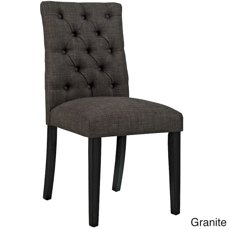 Chaise de salle à manger en tissu capitonné Quince Copper Grove