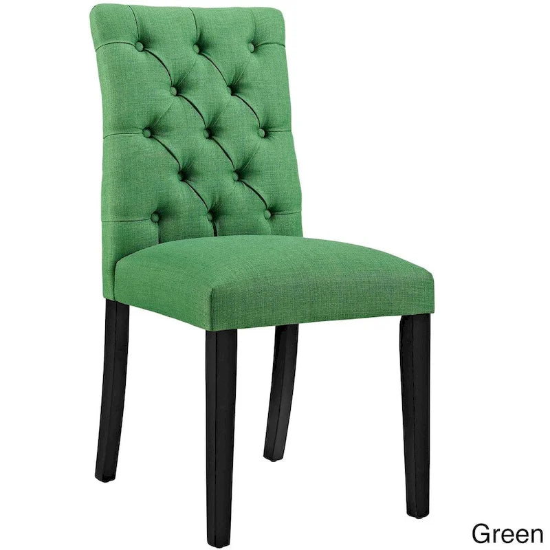 Chaise de salle à manger en tissu capitonné Quince Copper Grove
