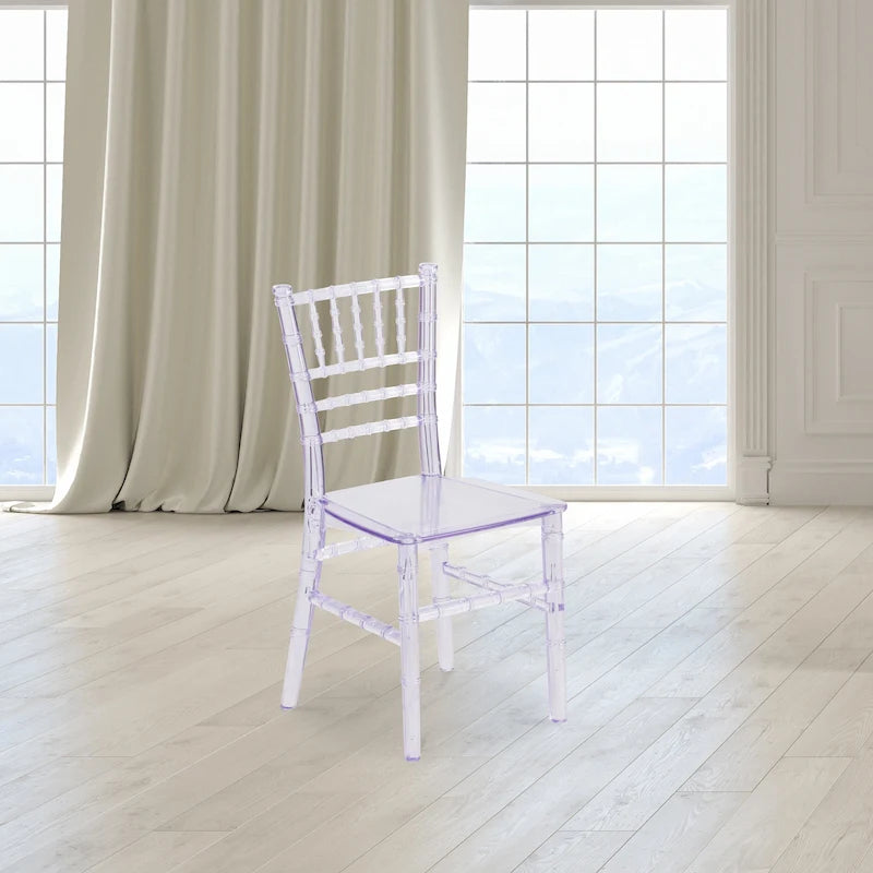 Chaises Chiavari empilables en résine pour enfants pour événements formels (lot de 10)
