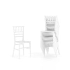 Chaises Chiavari empilables en résine pour enfants pour événements formels (lot de 10)