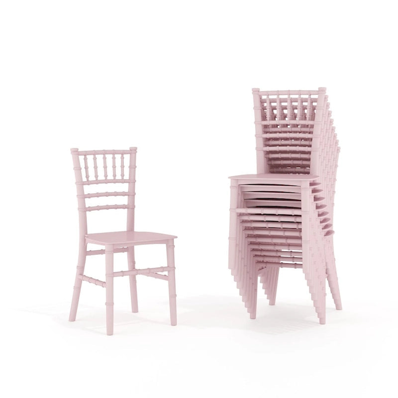 Chaises Chiavari empilables en résine pour enfants pour événements formels (lot de 10)