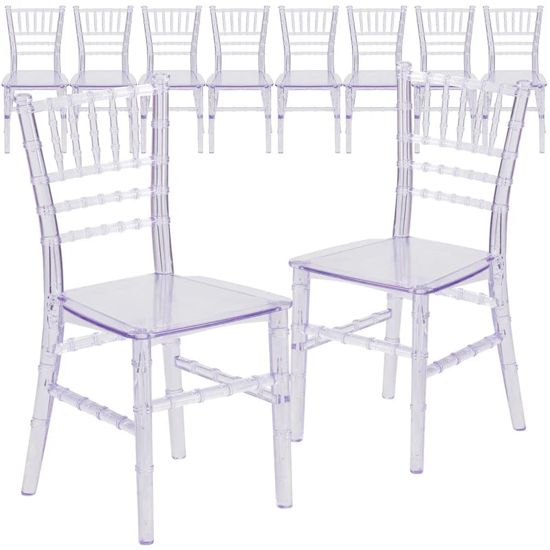 Chaises Chiavari empilables en résine pour enfants pour événements formels (lot de 10)