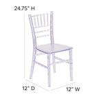 Chaises Chiavari empilables en résine pour enfants pour événements formels (lot de 10)