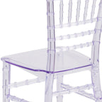 Chaises Chiavari empilables en résine pour enfants pour événements formels (lot de 10)