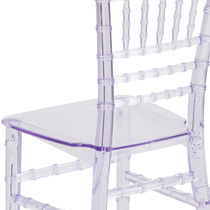 Chaises Chiavari empilables en résine pour enfants pour événements formels (lot de 10)