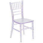 Chaises Chiavari empilables en résine pour enfants pour événements formels (lot de 10)