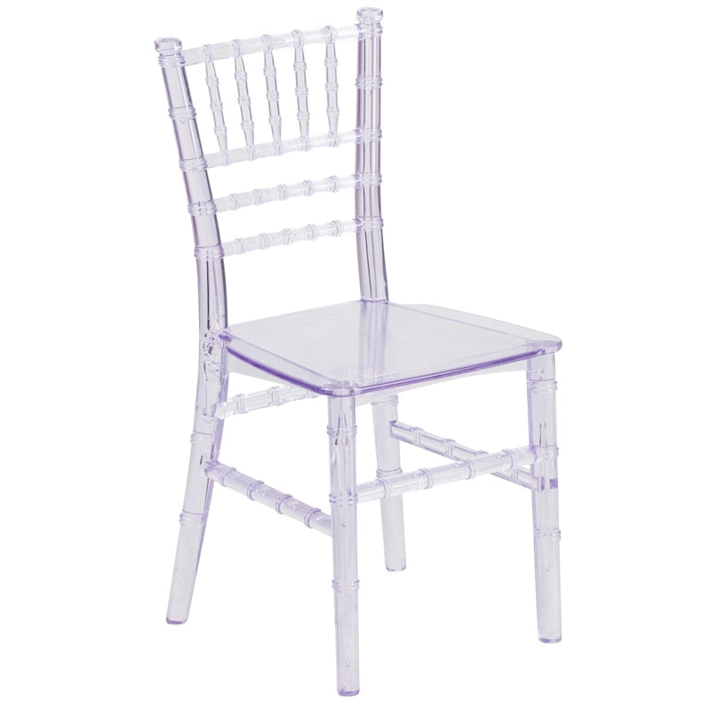 Chaises Chiavari empilables en résine pour enfants pour événements formels (lot de 10)