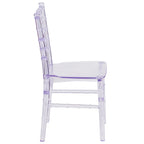 Chaises Chiavari empilables en résine pour enfants pour événements formels (lot de 10)