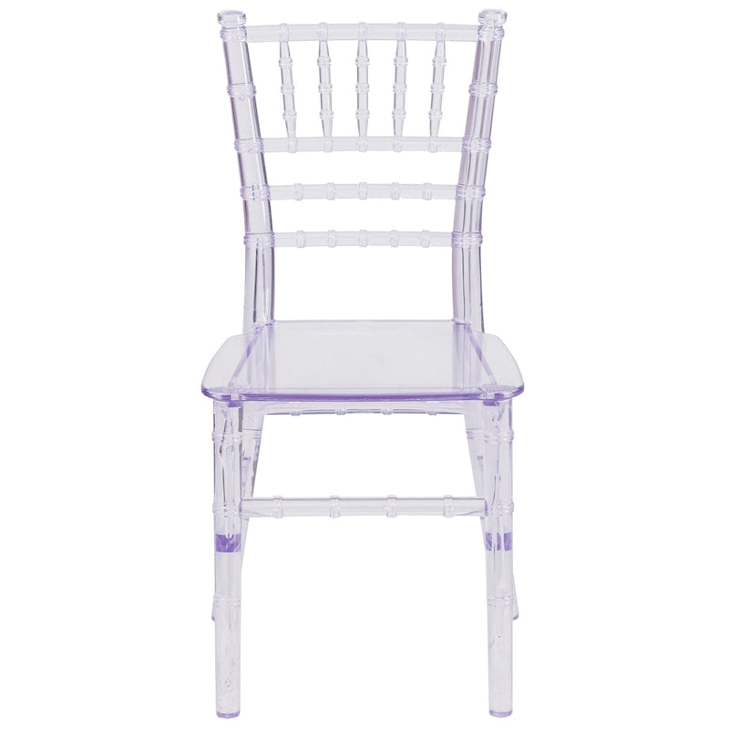 Chaises Chiavari empilables en résine pour enfants pour événements formels (lot de 10)