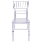 Chaises Chiavari empilables en résine pour enfants pour événements formels (lot de 10)