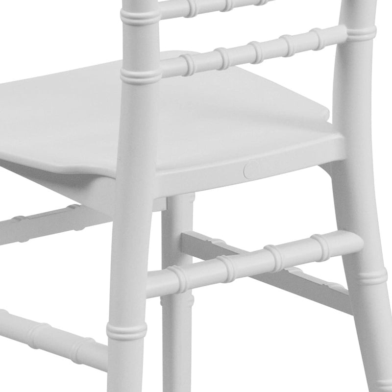Chaises Chiavari empilables en résine pour enfants pour événements formels (lot de 10)
