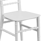 Chaises Chiavari empilables en résine pour enfants pour événements formels (lot de 10)