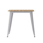 30x60 Commercial Poly Resin Restaurant Table with Umbrella Hole - 30W x 60D x 30H