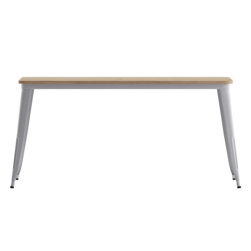30x60 Commercial Poly Resin Restaurant Table with Umbrella Hole - 30W x 60D x 30H
