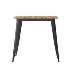 30x60 Commercial Poly Resin Restaurant Table with Umbrella Hole - 30W x 60D x 30H