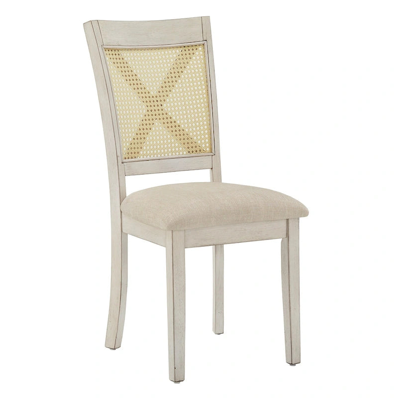 Chaise de salle à manger Plaga X-Back Cane Accent (lot de 2) par iNSPIRE Q Classic - Chaise de salle à manger