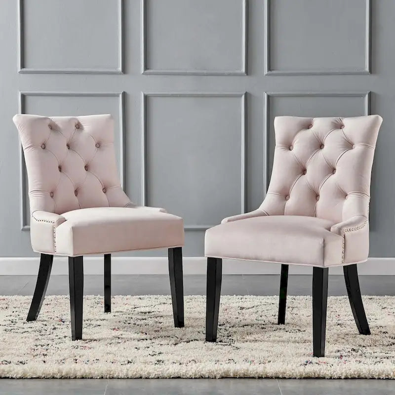 Chaises de salle à manger en velours Silver Orchid Kornman (lot de 2)