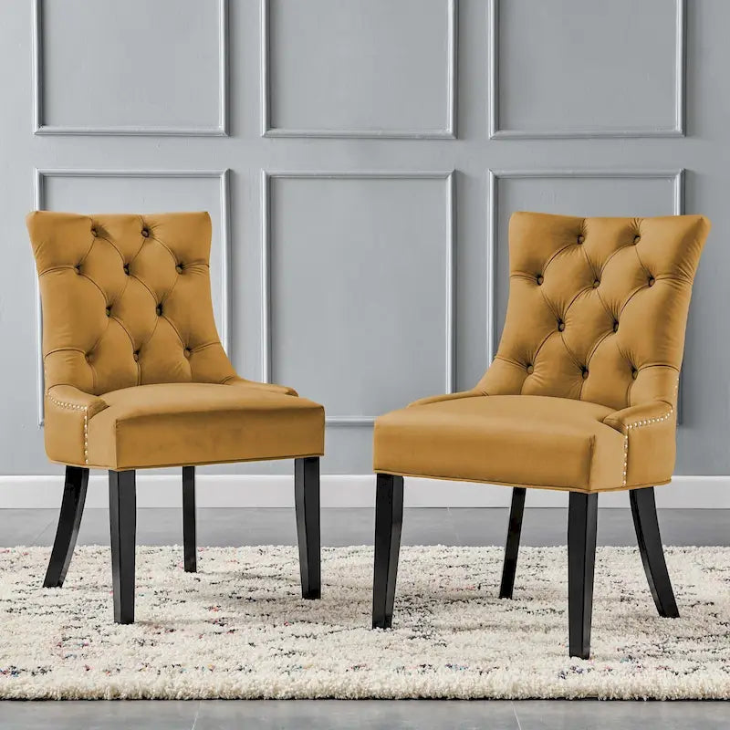 Chaises de salle à manger en velours Silver Orchid Kornman (lot de 2)