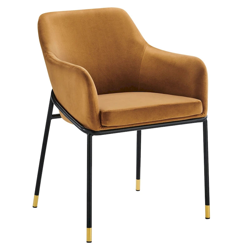 Fauteuil de salle à manger en velours haute performance Jovi