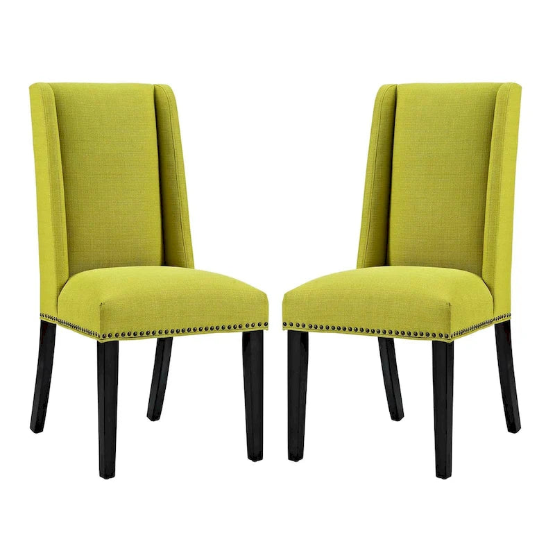 Chaises de salle à manger Modway Baron rembourrées en tissu (ensemble de 2)