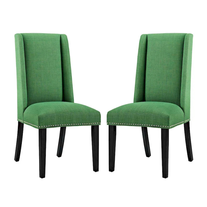 Chaises de salle à manger Modway Baron rembourrées en tissu (ensemble de 2)