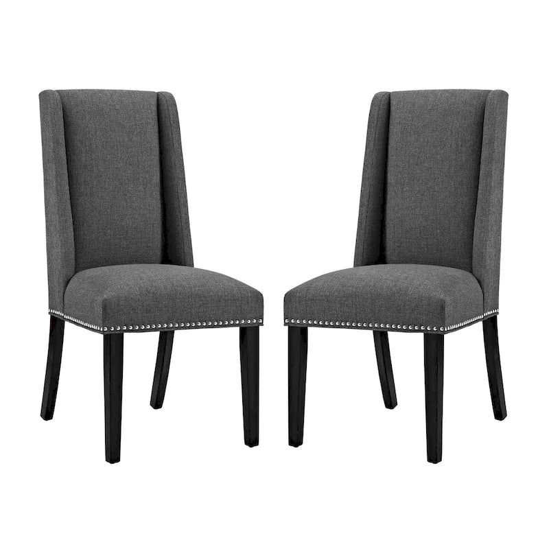 Chaises de salle à manger Modway Baron rembourrées en tissu (ensemble de 2)