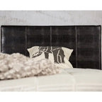 Lit plateforme Gols contemporain en similicuir marron par
