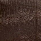 Lit plateforme Gols contemporain en similicuir marron par