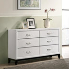 Ensemble de chambre à coucher 5 pièces Roundhill Furniture Stout contemporain à panneaux blancs