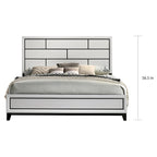 Ensemble de chambre à coucher 5 pièces Roundhill Furniture Stout contemporain à panneaux blancs