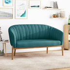 Galena Mid-century Modern Glam Loveseat by Christopher Knight Home
