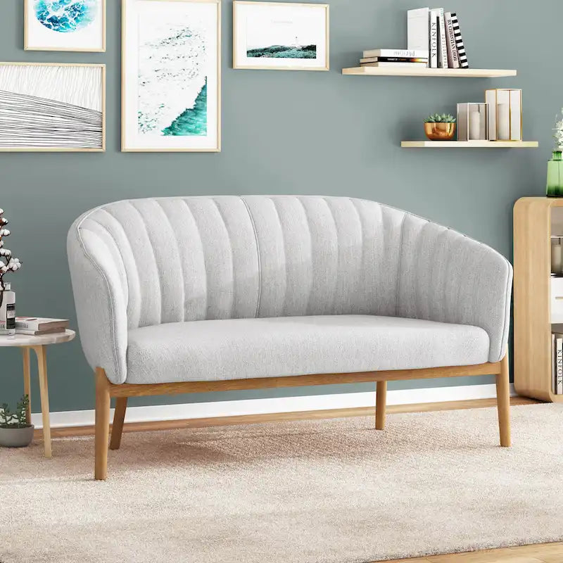 Galena Mid-century Modern Glam Loveseat by Christopher Knight Home