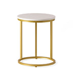 Table d'appoint en forme de C en fer et faux bois Ingelsol par Christopher Knight Home