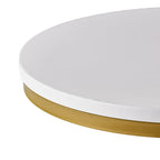 Table d'appoint en forme de C en fer et faux bois Ingelsol par Christopher Knight Home