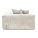 143 inch Sofa Couch- Deep Seat Sofa with 5 Pillows, 3 Seater Couch with Corduroy Fabric, Modern Sofas for Living Room