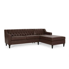 Furman Contemporary Tufted Chaise Sectional by Christopher Knight Home