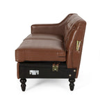 Furman Contemporary Tufted Chaise Sectional by Christopher Knight Home