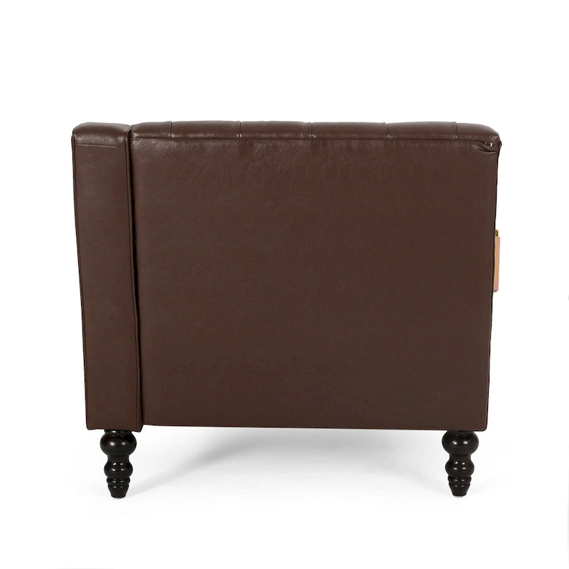 Furman Contemporary Tufted Chaise Sectional by Christopher Knight Home