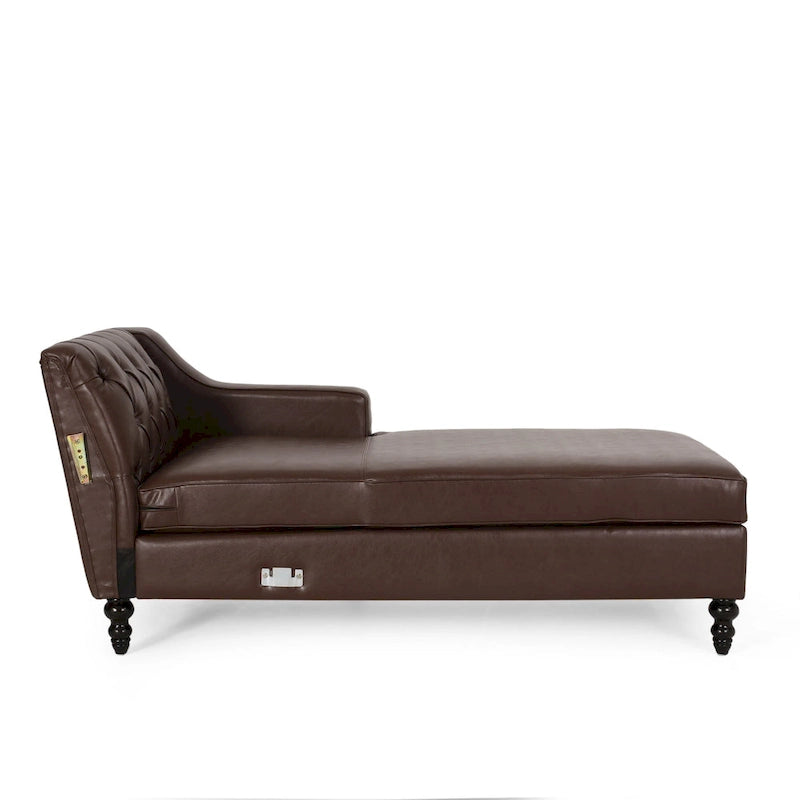 Furman Contemporary Tufted Chaise Sectional by Christopher Knight Home